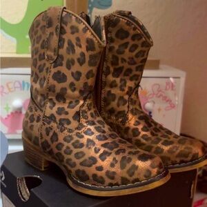 Leopard Print Kids Boots